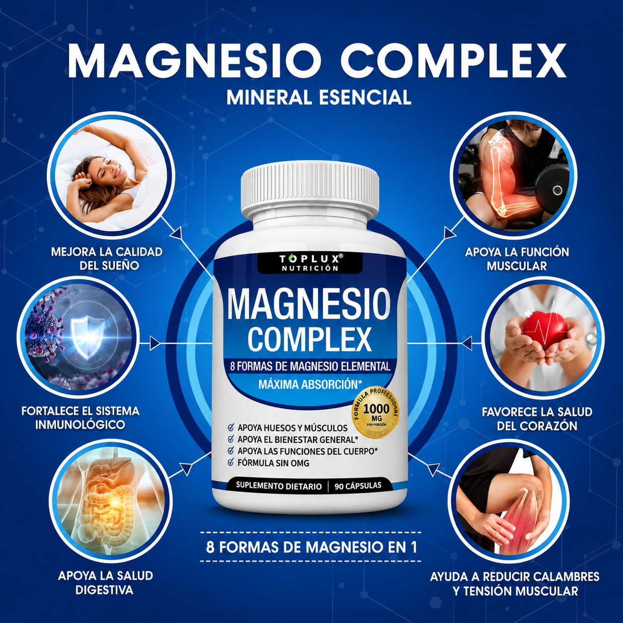 Magnesio Complex - Vitaminas para el Bienestar Diario.