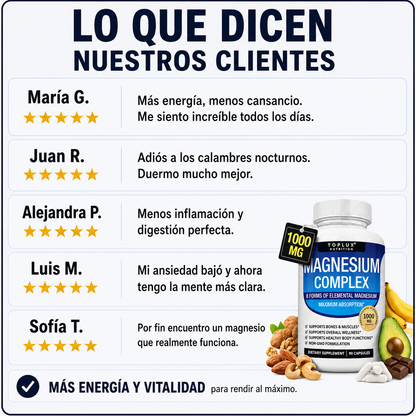 Magnesio Complex - Vitaminas para el Bienestar Diario.