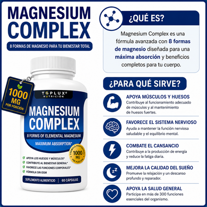 Magnesio Complex - Vitaminas para el Bienestar Diario.